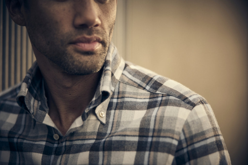 Slimline checkered flannel shirt