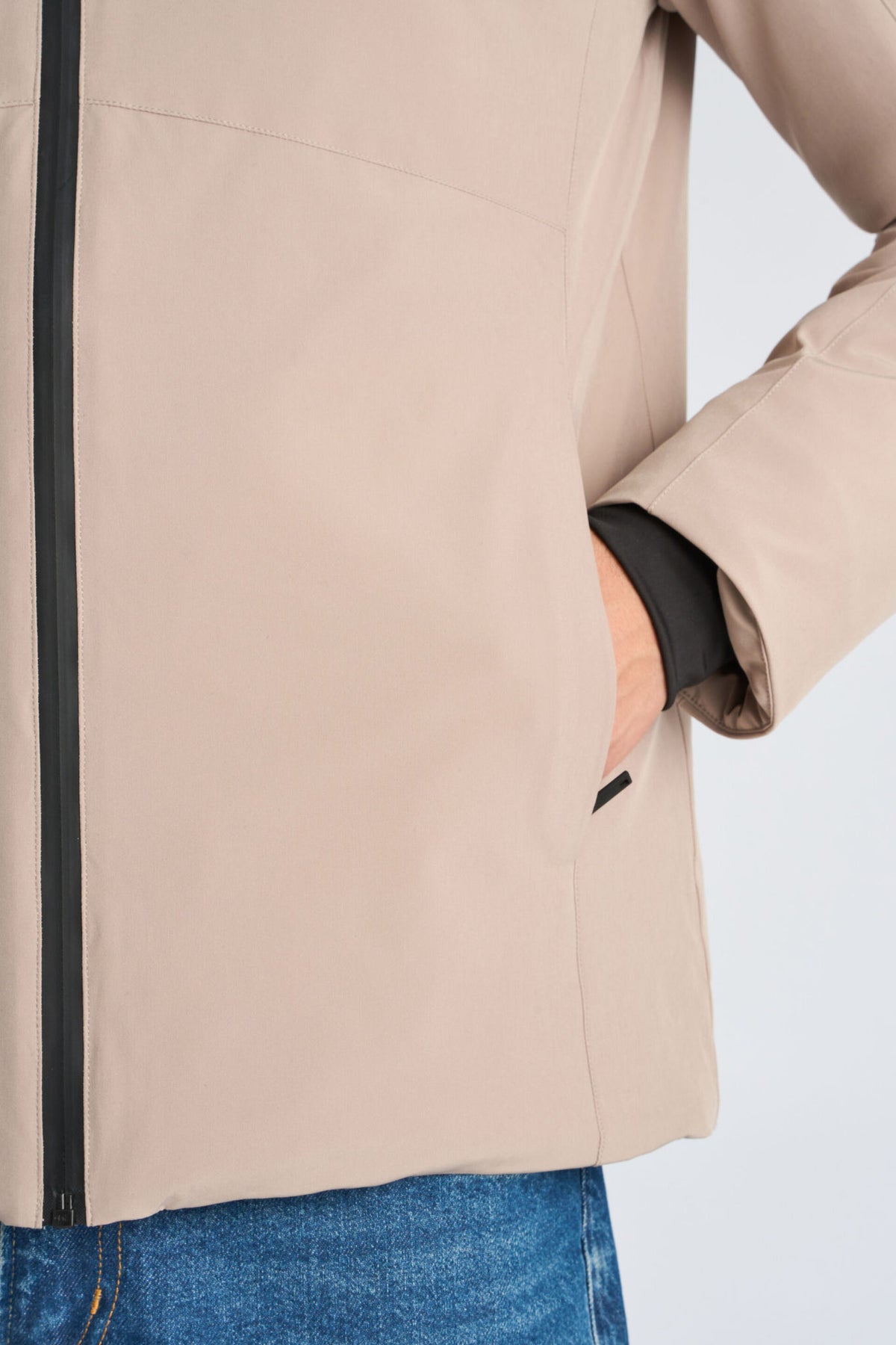 Lindbergh-Short parka jacket – Stone