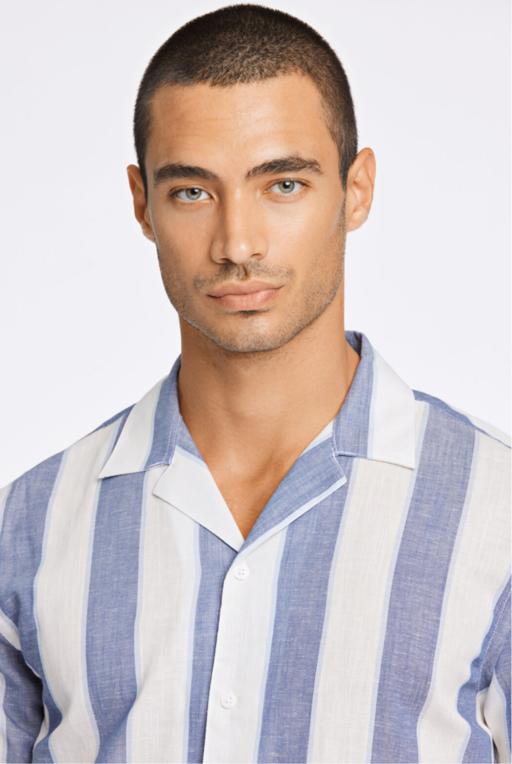 Linneskjorta relaxed fit striped