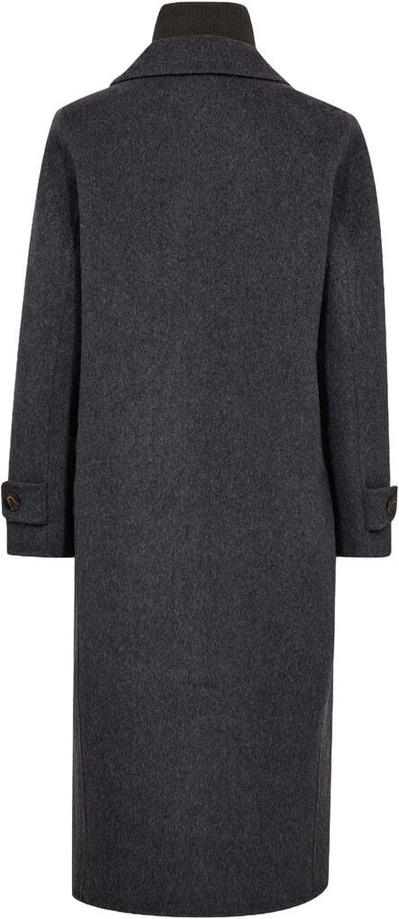 Mos Mosh – MMAlva Loisa Mock Neck Coat – Antracite