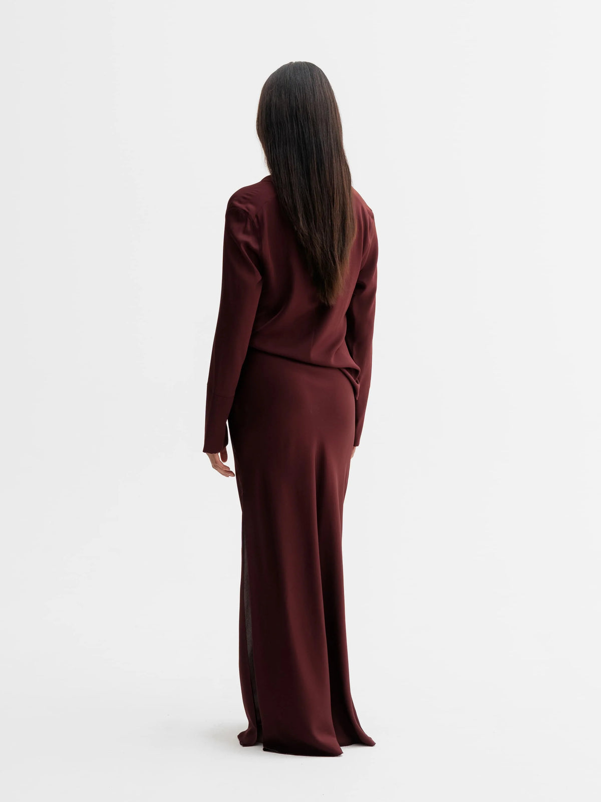 Ahlvar Gallery | Ayumi Silk Blouse – Burgundy