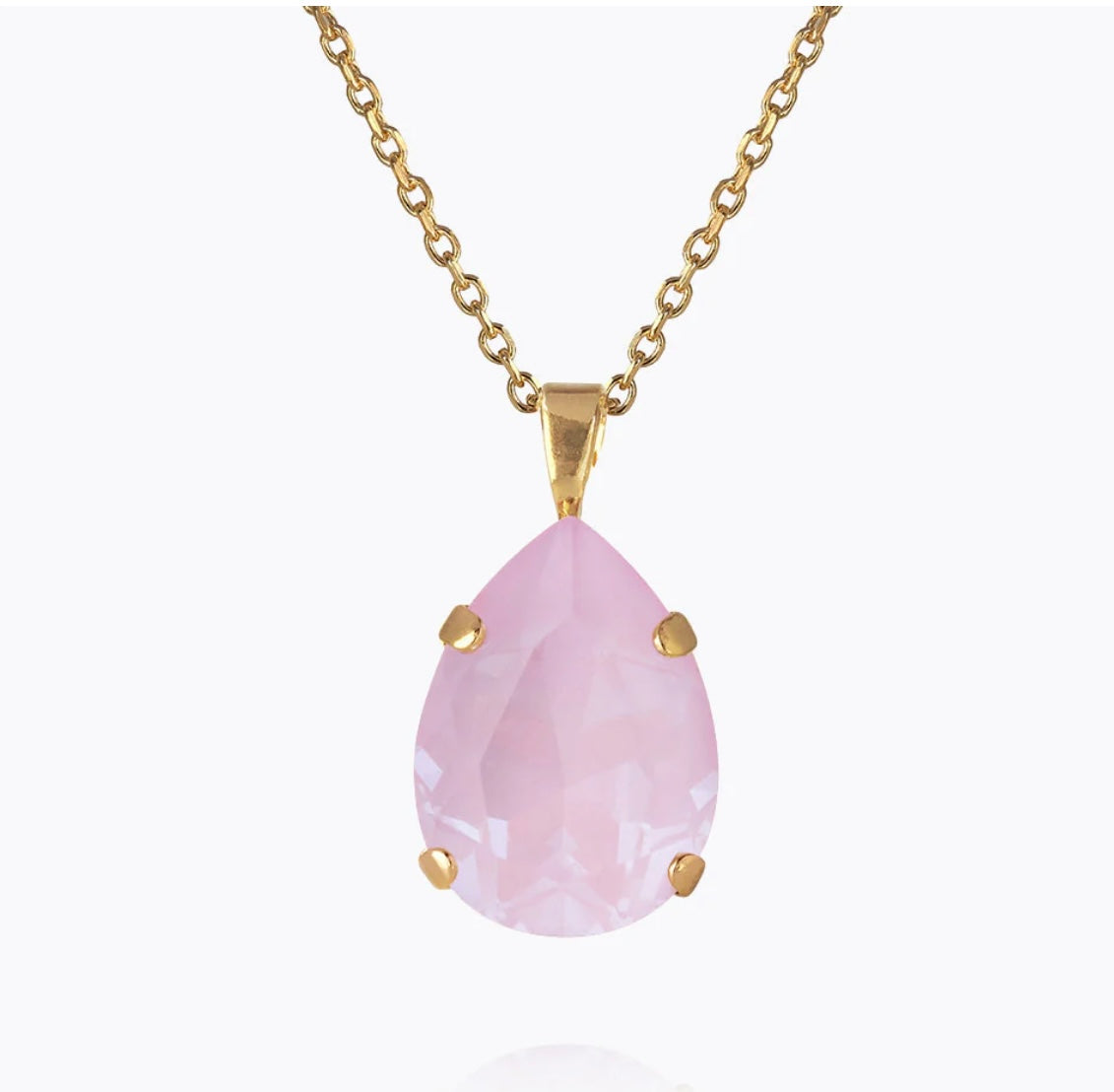 Mini Drop Necklace / Soft Pink