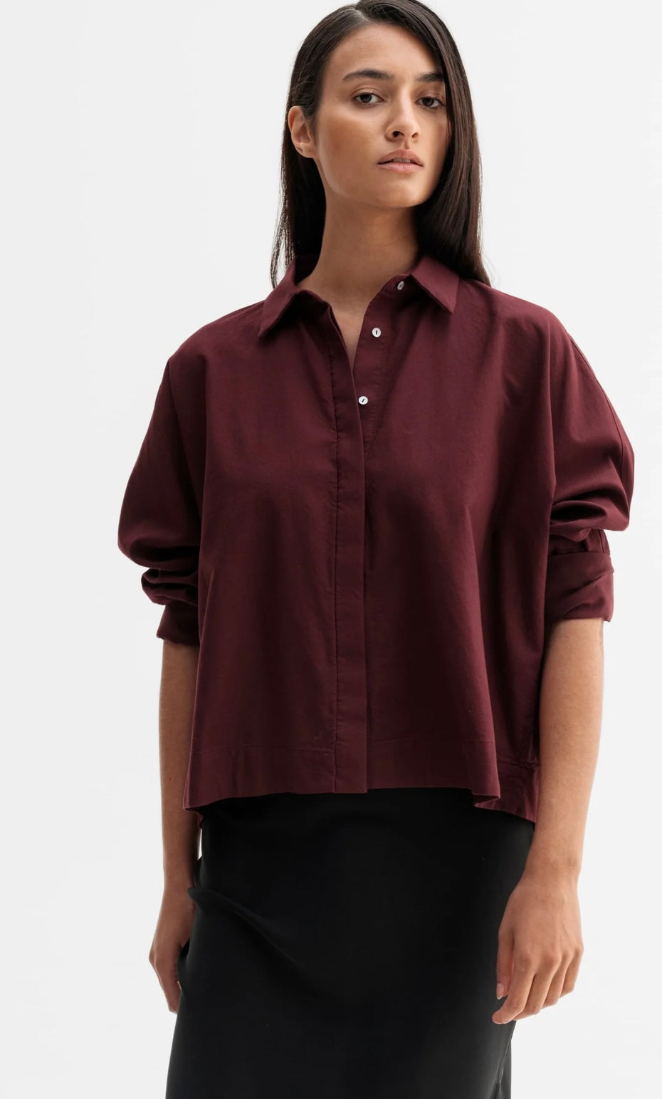 Gigi Oxford Shirt Burgundy