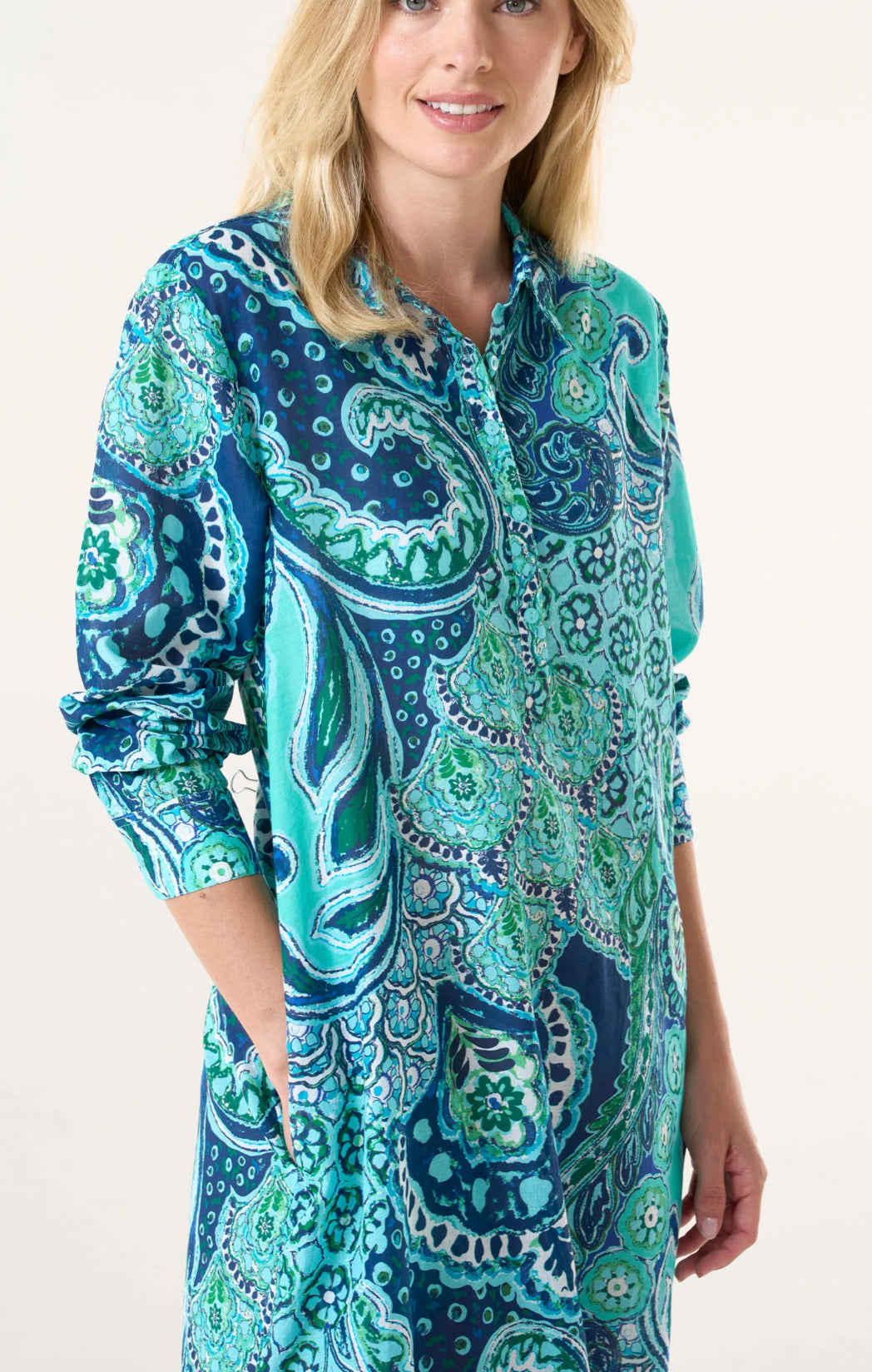 Long Gilli-Brazil Blue-Cotton-Blue