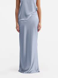 Ahlvar Hana Long Logo Satin Skirt
