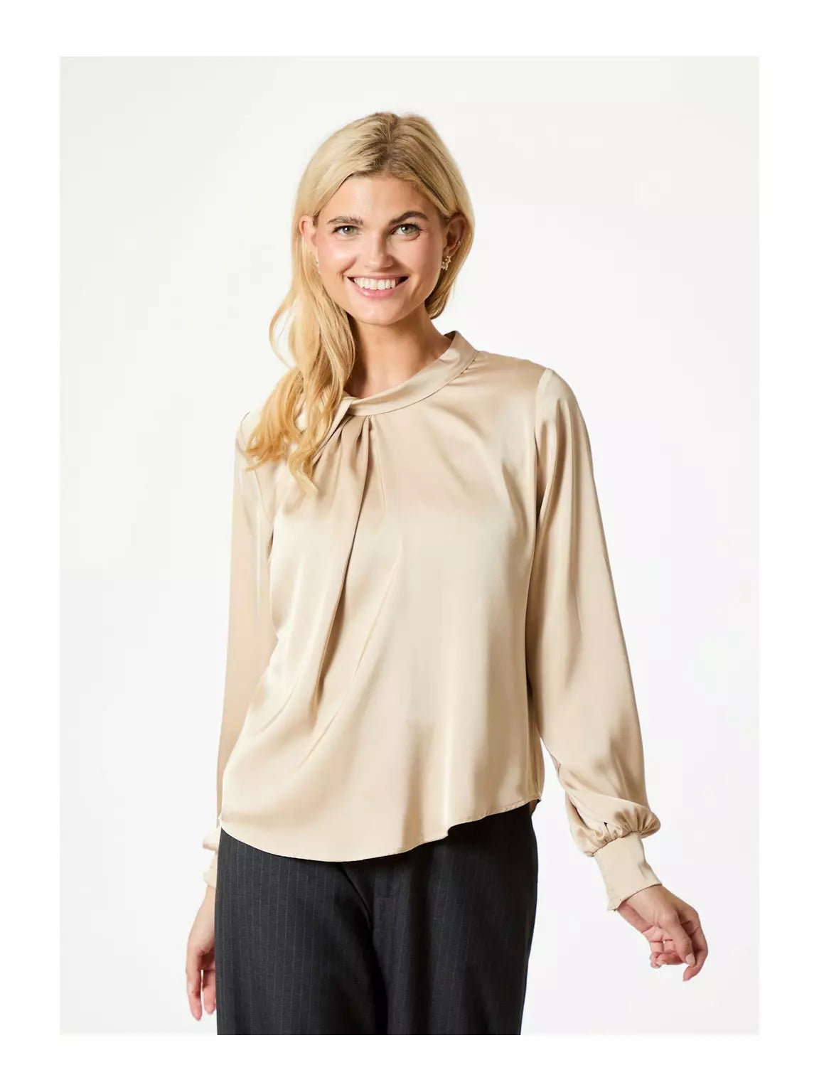 Fairy Drapy Satin Blouse