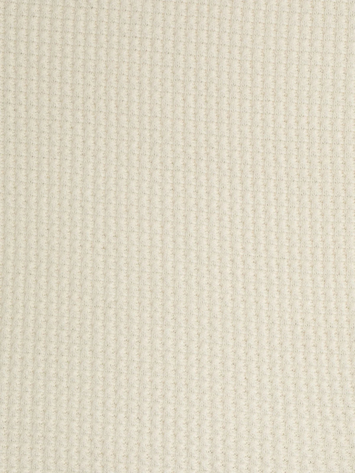 Long Sleeve Waffle T-Shirt Ecru