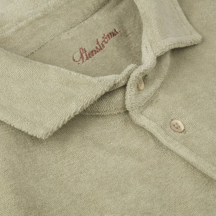 Terry polo shirt green