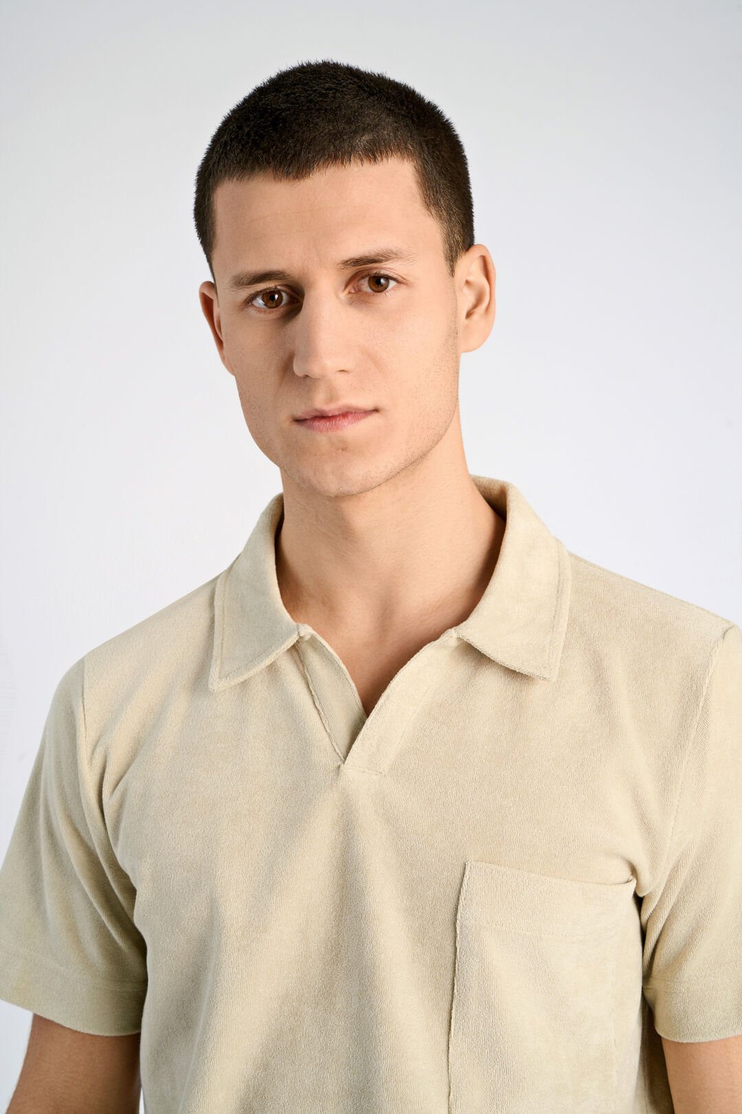 Lindbergh Pikétröja frotté sand