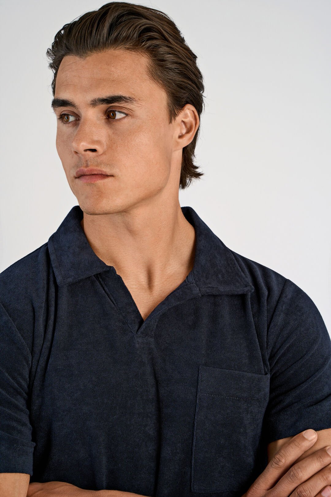 Lindbergh Pikétröja frotté navy