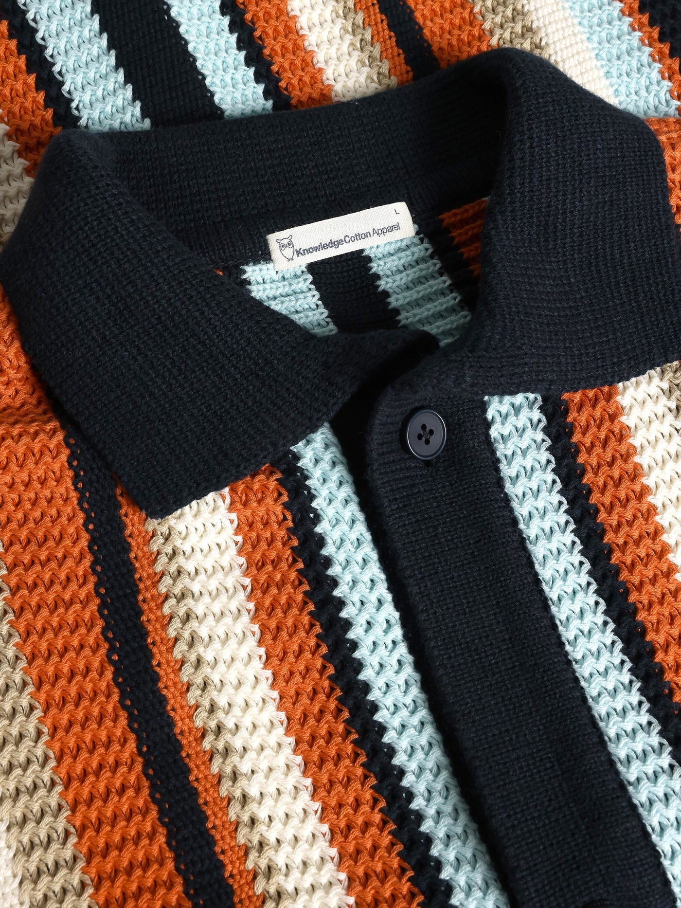 Loose short sleeve knitted stripe