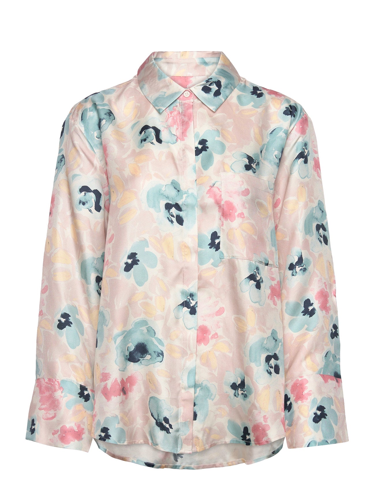 Felicity pocket detail silk shirt