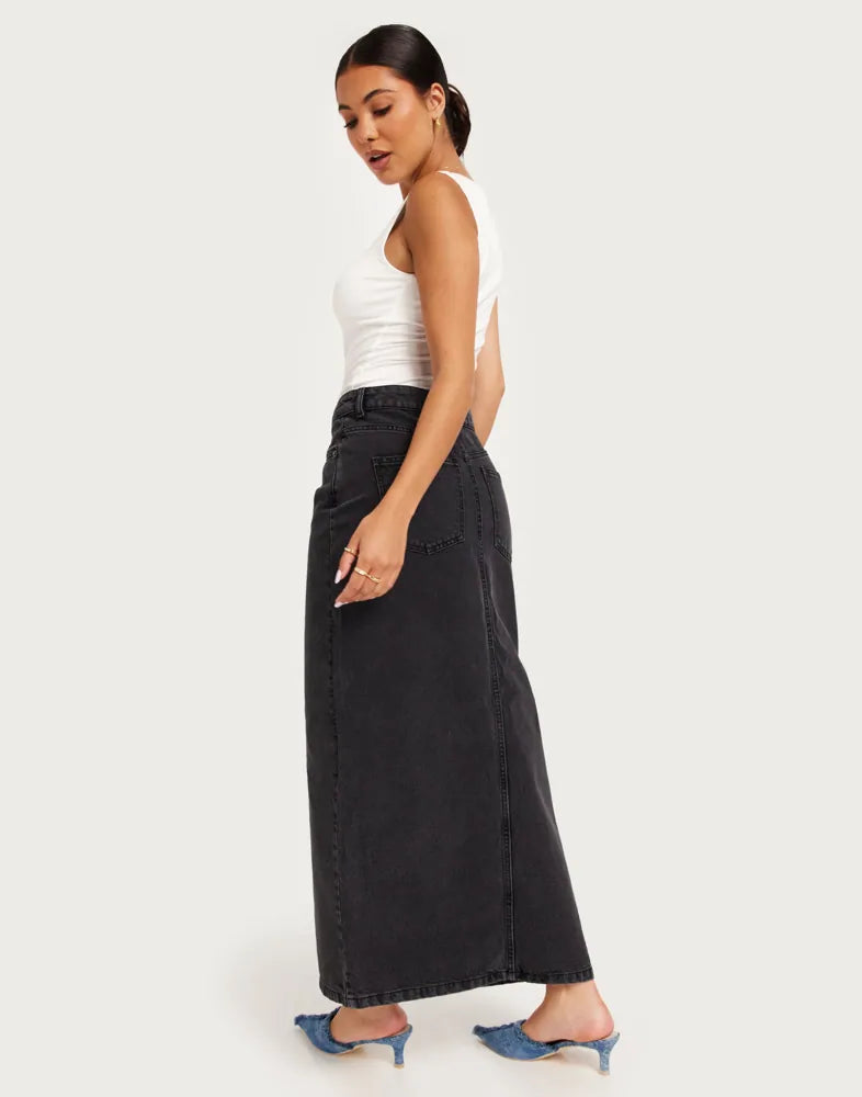 Frankie D denim skirt Neo Noir