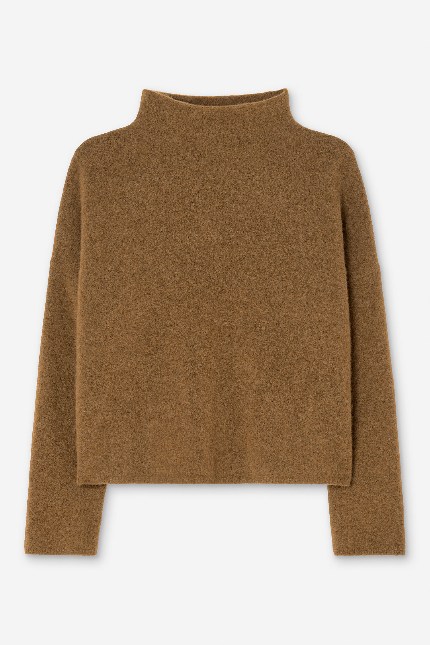 Filippa K Mika Yak Funnelneck Sweater – Mid Brown