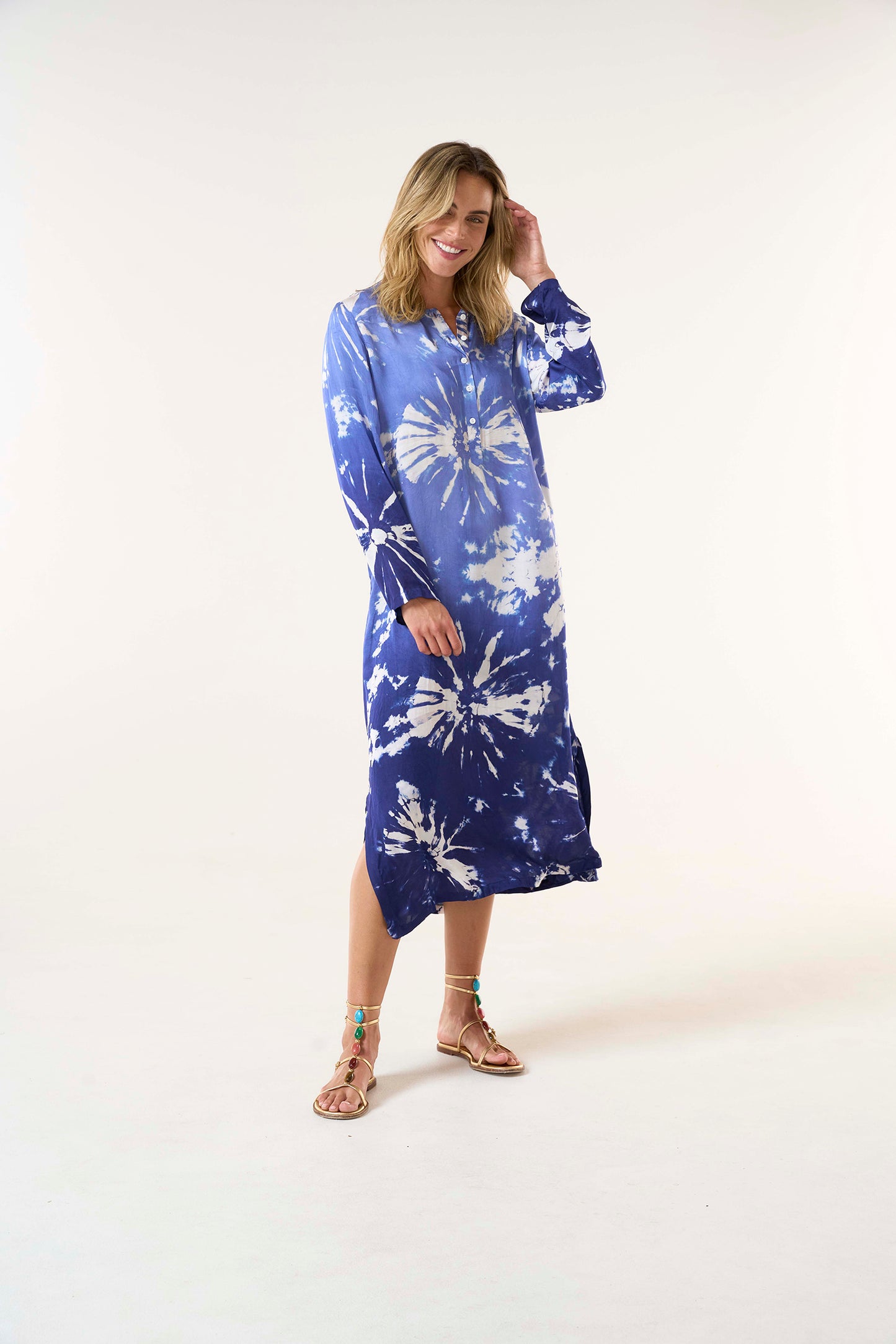 Llew Maxi-Marrakesh Indigo-Cupro-Indigo