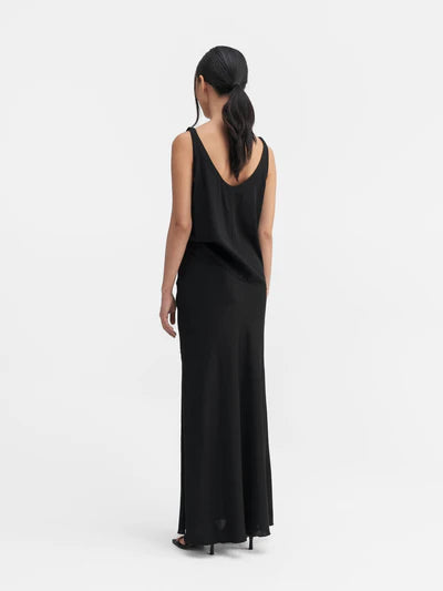 Shin silk tank black