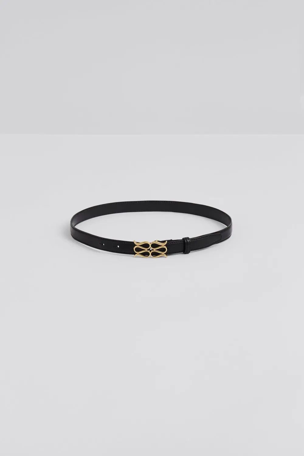 Monogram leather belt