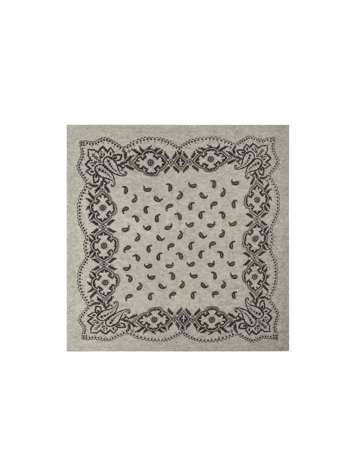 Neo Noir – Adelina Paisley Knit Scarf – Grey Melange