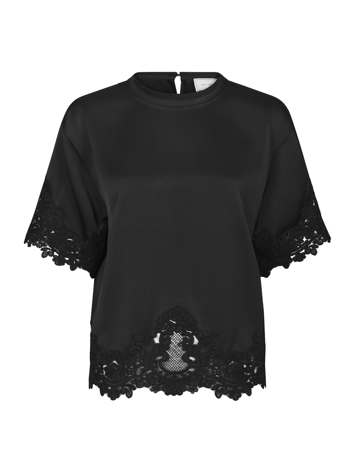 Neo Noir – Elle Heavy Sateen Lace – Black