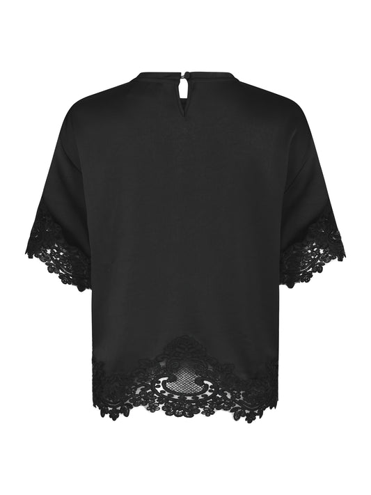 Neo Noir – Elle Heavy Sateen Lace – Black