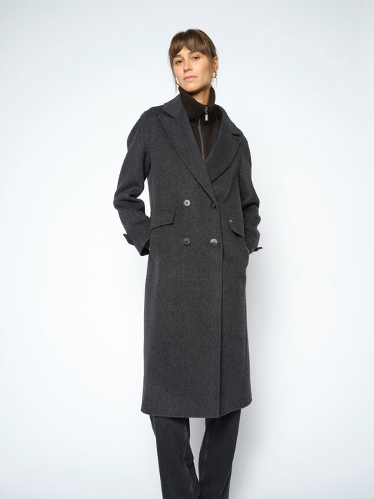 Mos Mosh – MMAlva Loisa Mock Neck Coat – Antracite