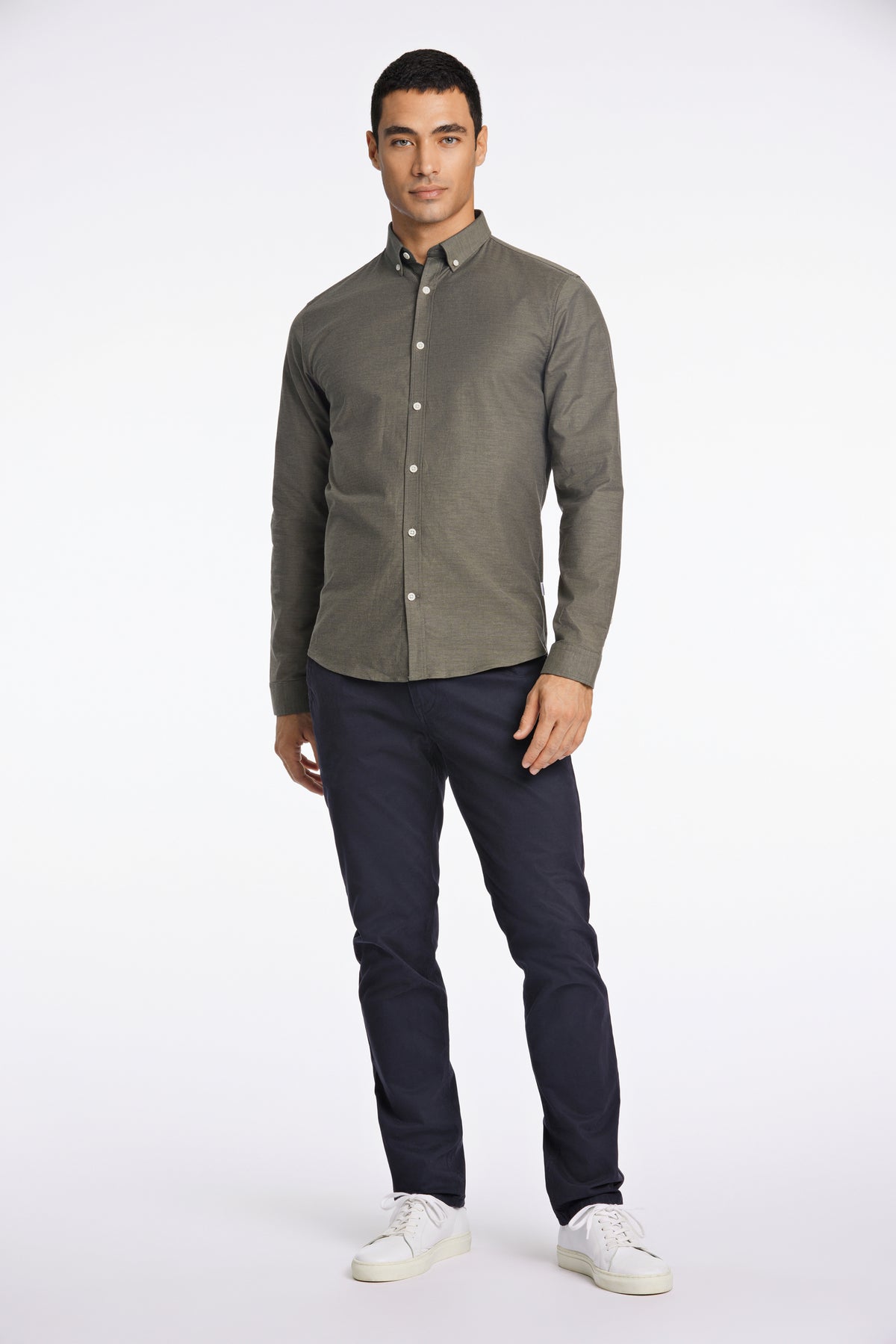 Lindbergh Oxford Superflex Shirt – Army Mix