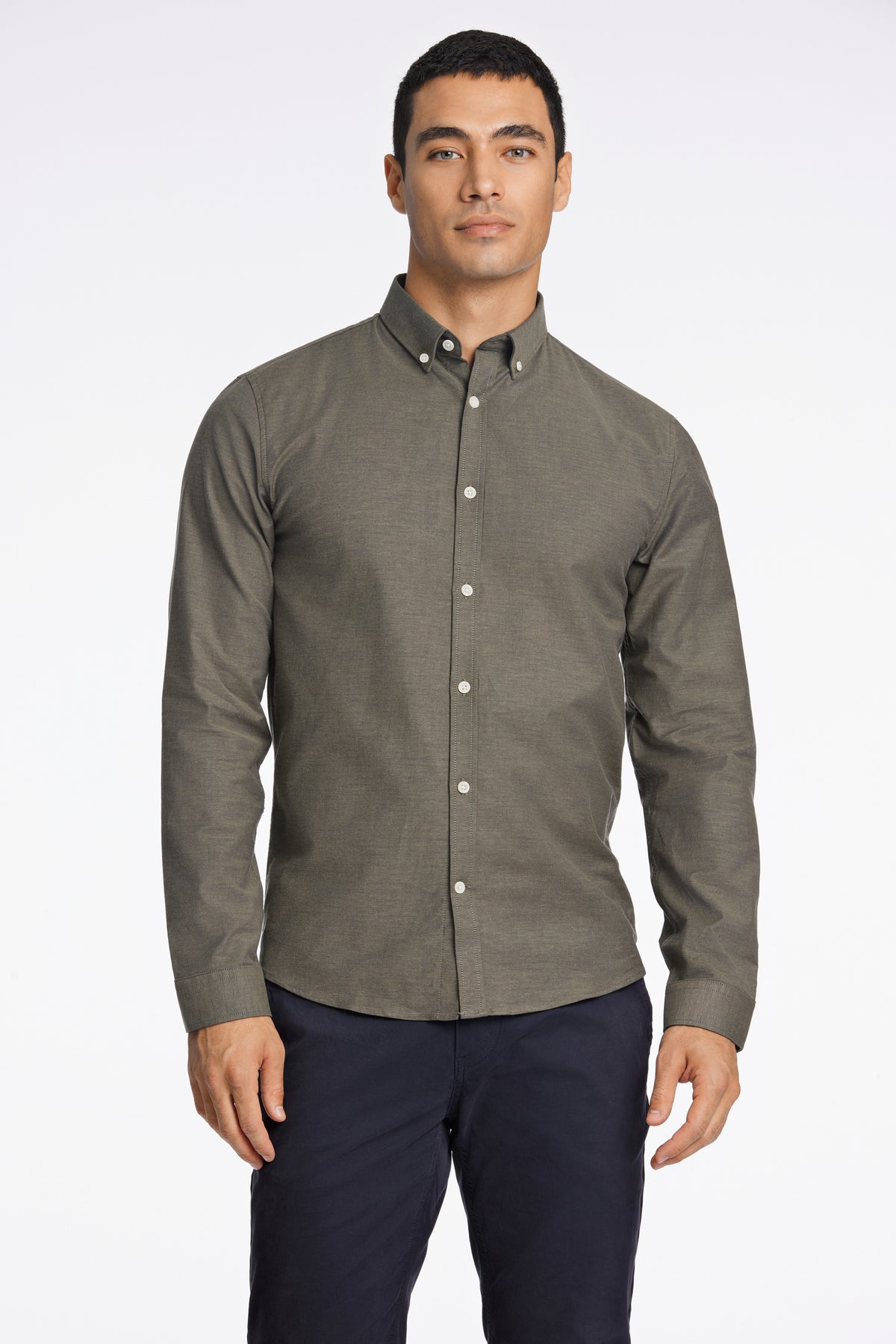 Lindbergh Oxford Superflex Shirt – Army Mix