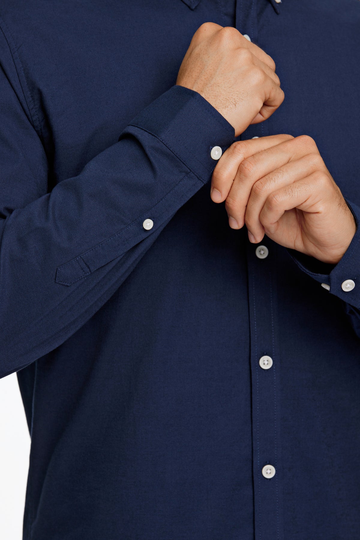 Lindbergh Oxford Superflex Shirt – Navy Mix