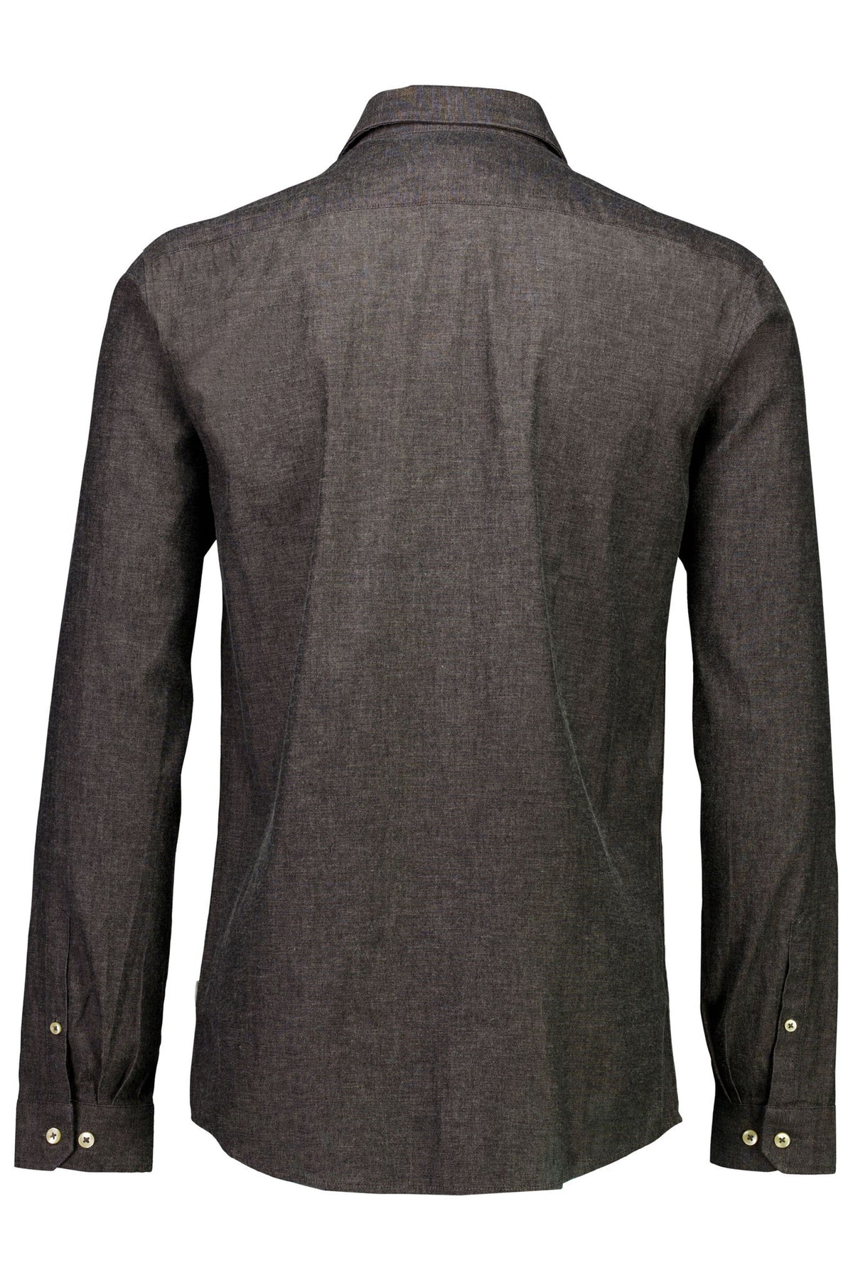 Lindbergh- Soft indigo stretch shirt L/S – Black