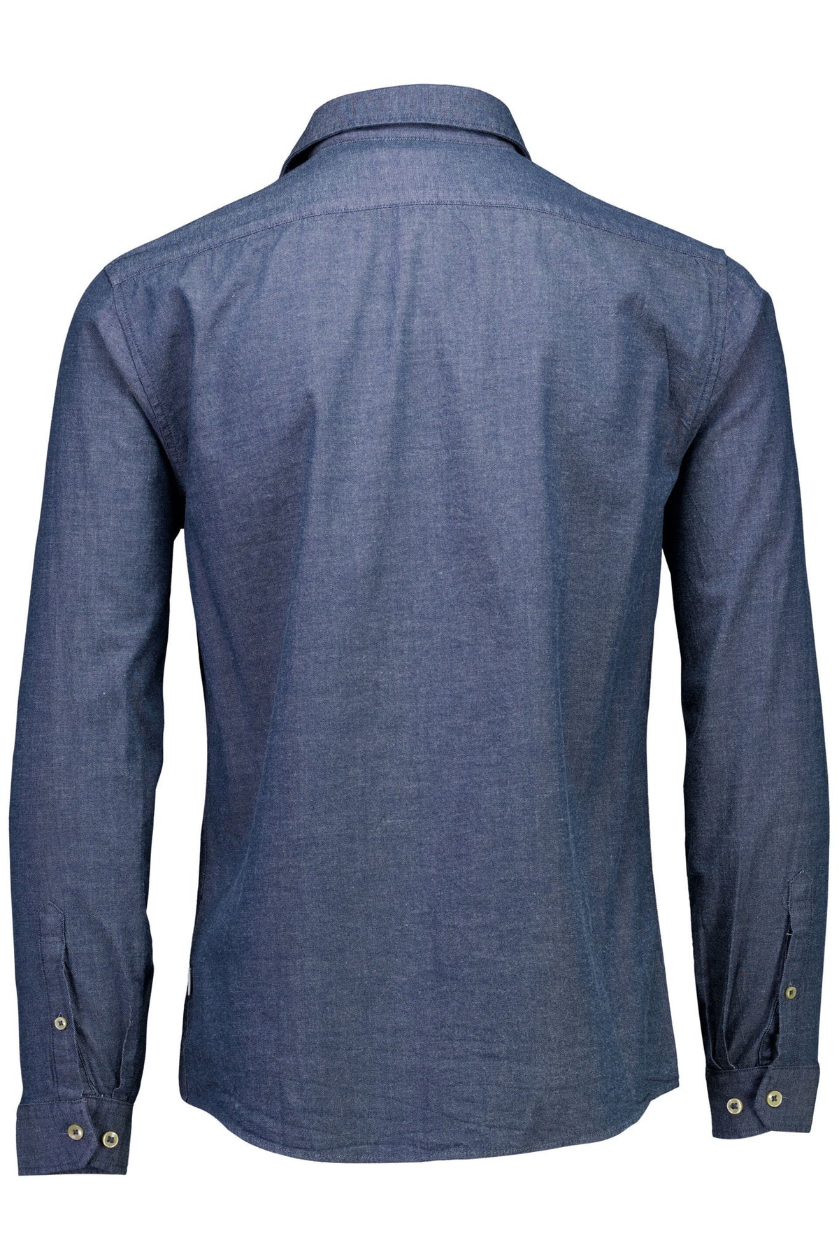 Lindbergh- Soft indigo stretch shirt L/S – Mid Blue
