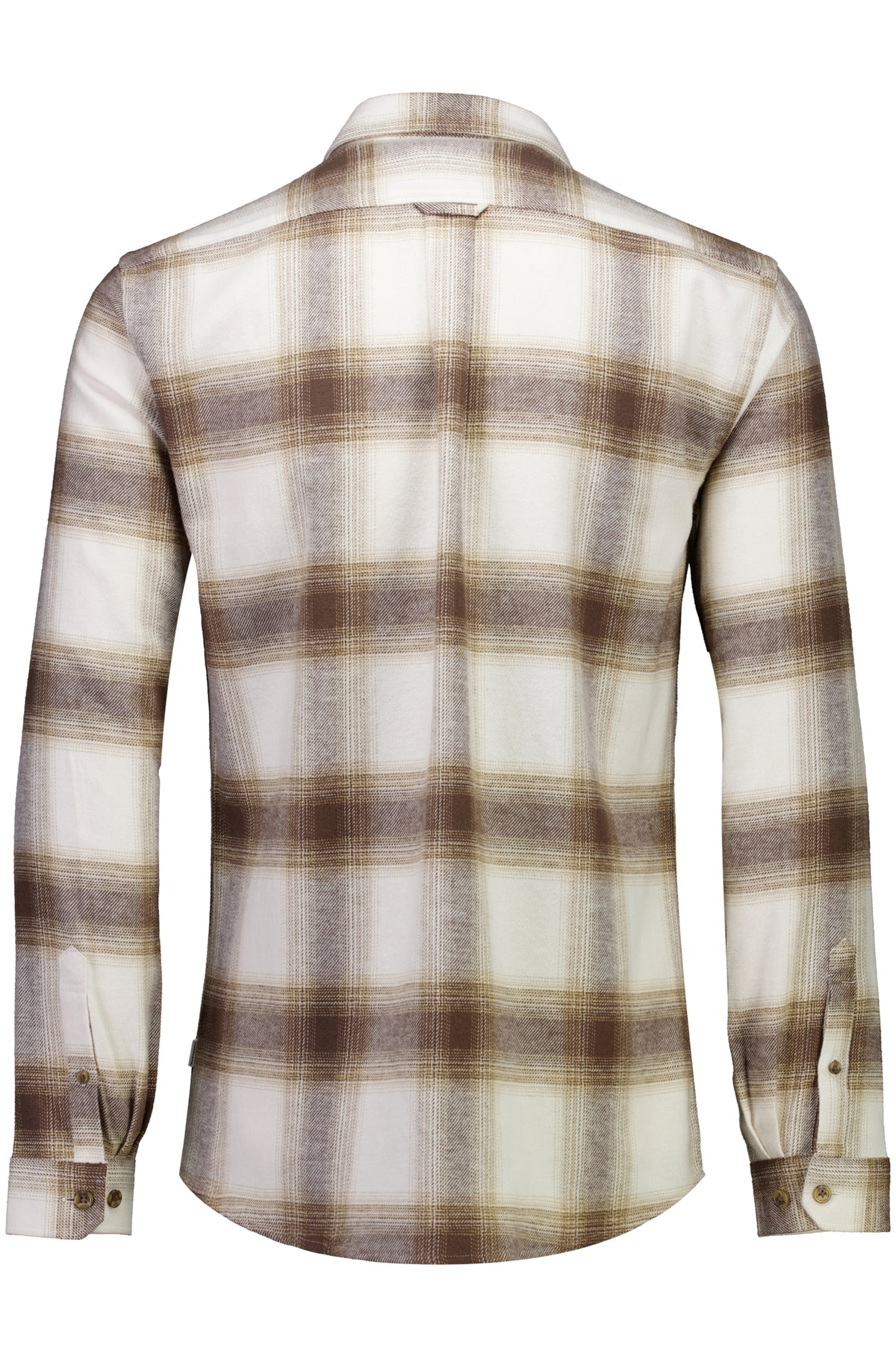 Lindbergh- Heavy checked twill shirt L/S – Ivory