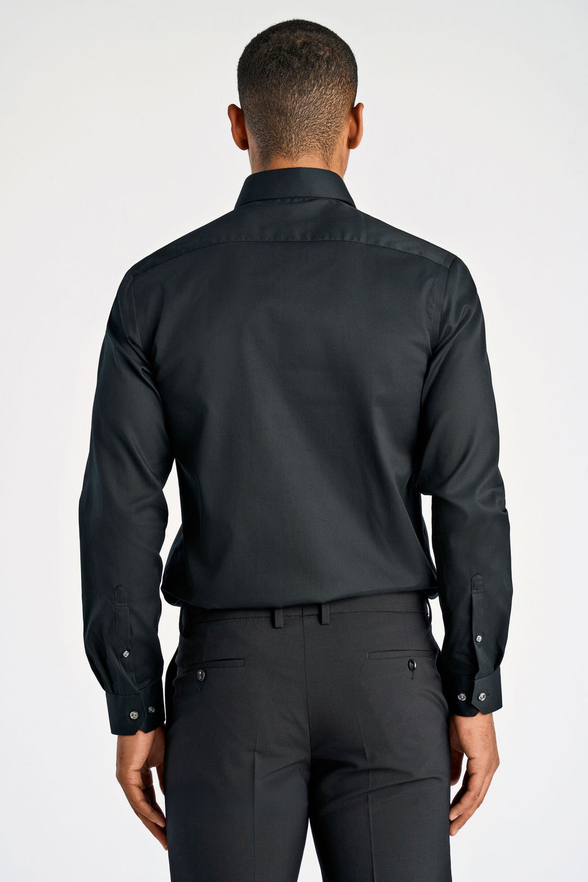 Lindbergh Plain Fine Twill Shirt – Black