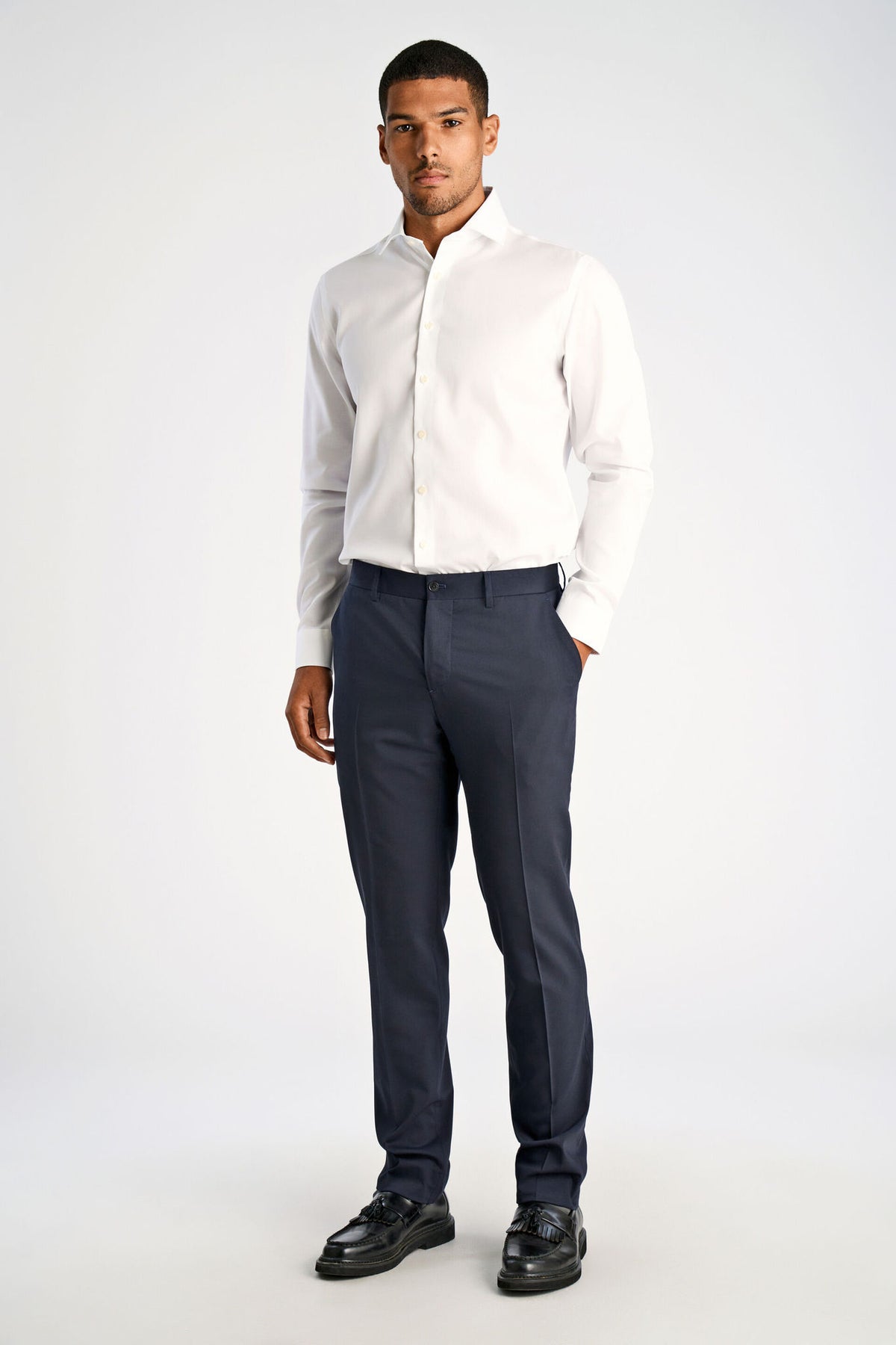 Lindbergh – Plain Fine Twill Shirt – White