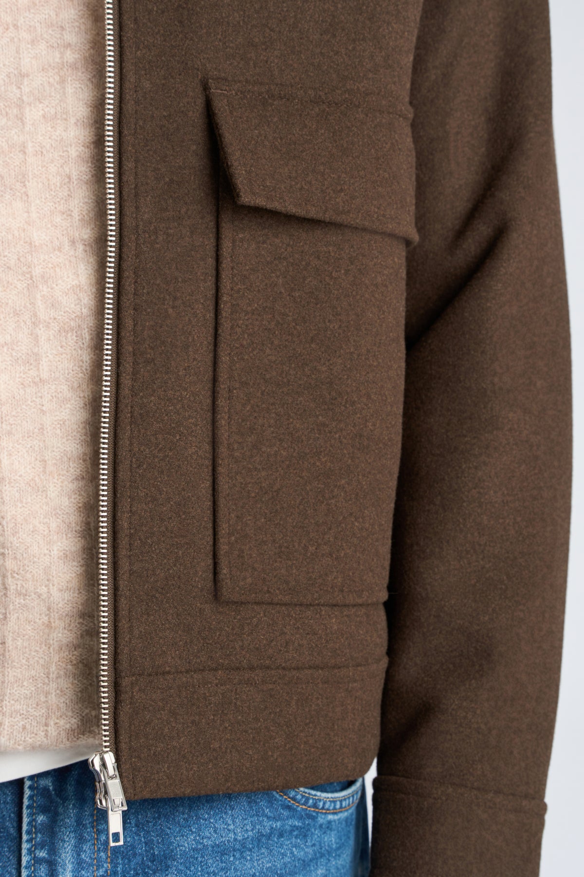 Lindbergh Wool blend jacket – DK Brown Mel