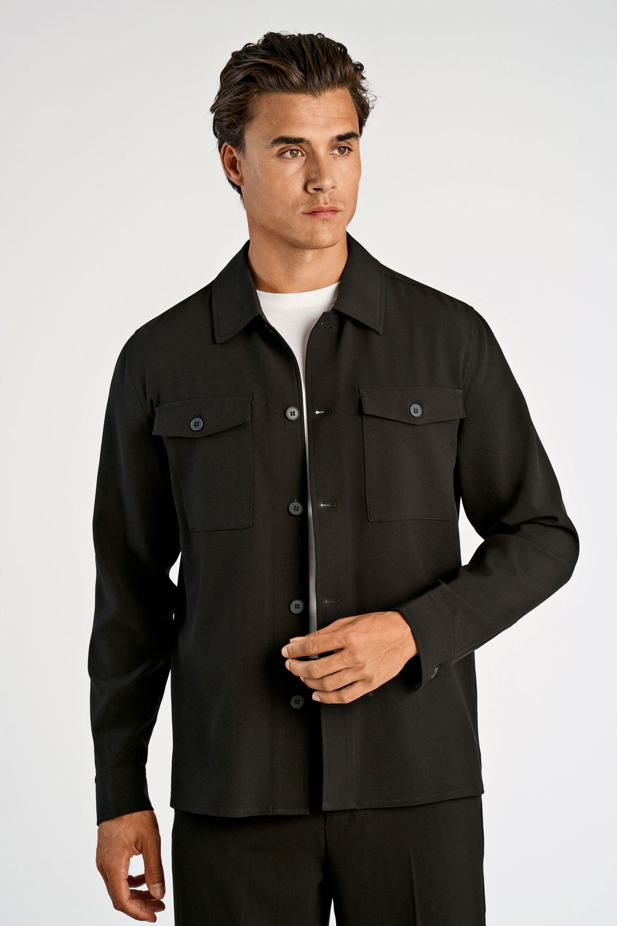 Lindbergh Overshirt – Black