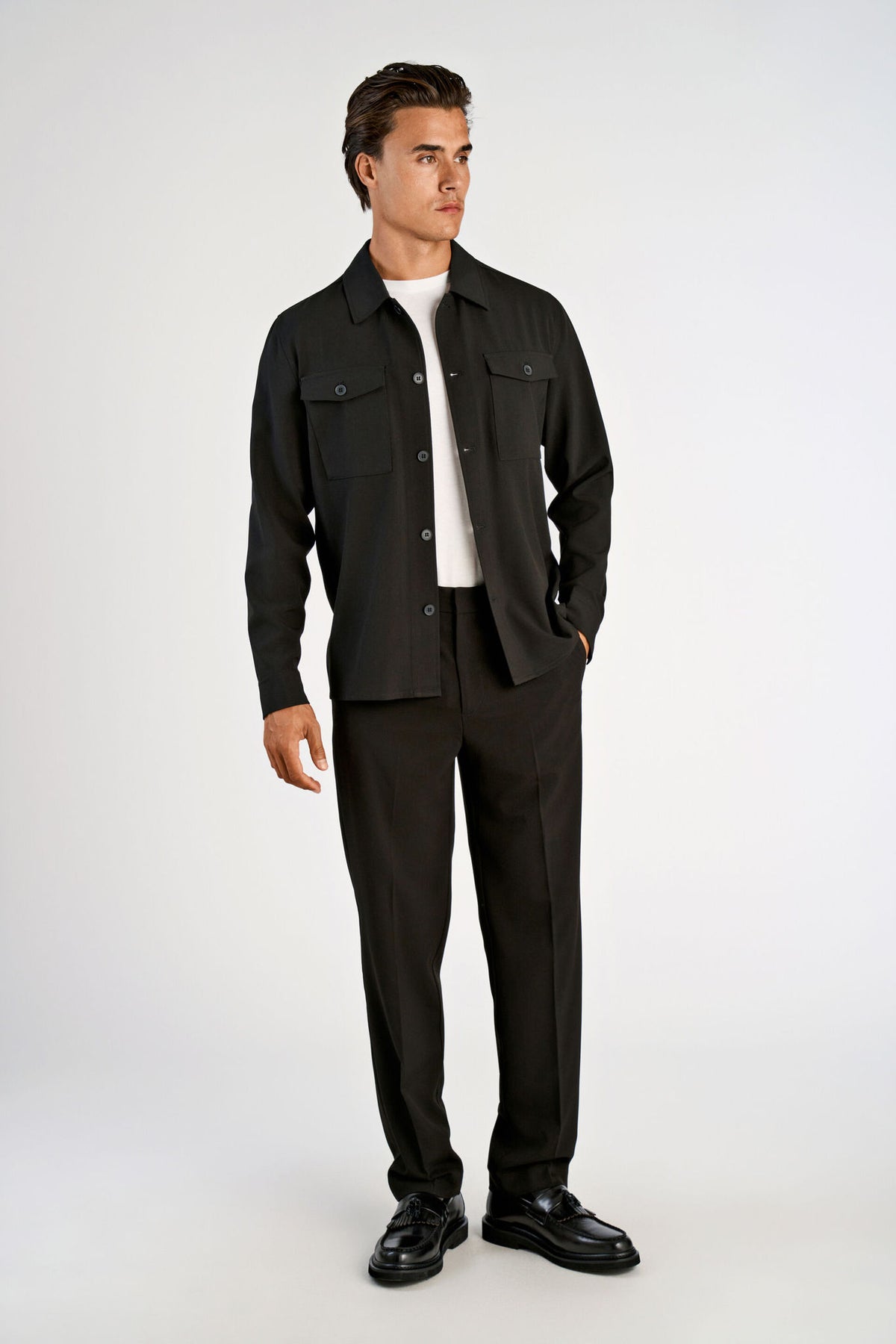 Lindbergh Overshirt – Black