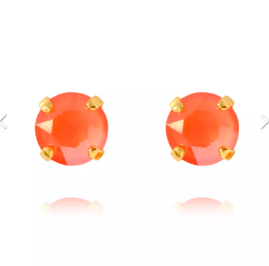 Classic stud earring orange