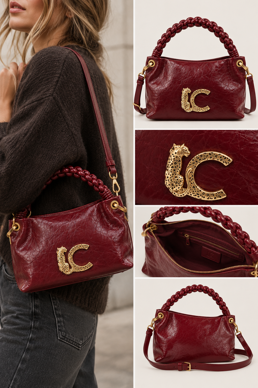 LOLA CASADEMUNT - Crossbody Bag – Burgundy