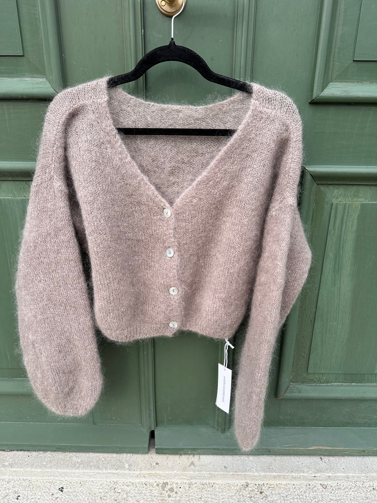 American dreams - Cornelia cropped cardigan light taupe