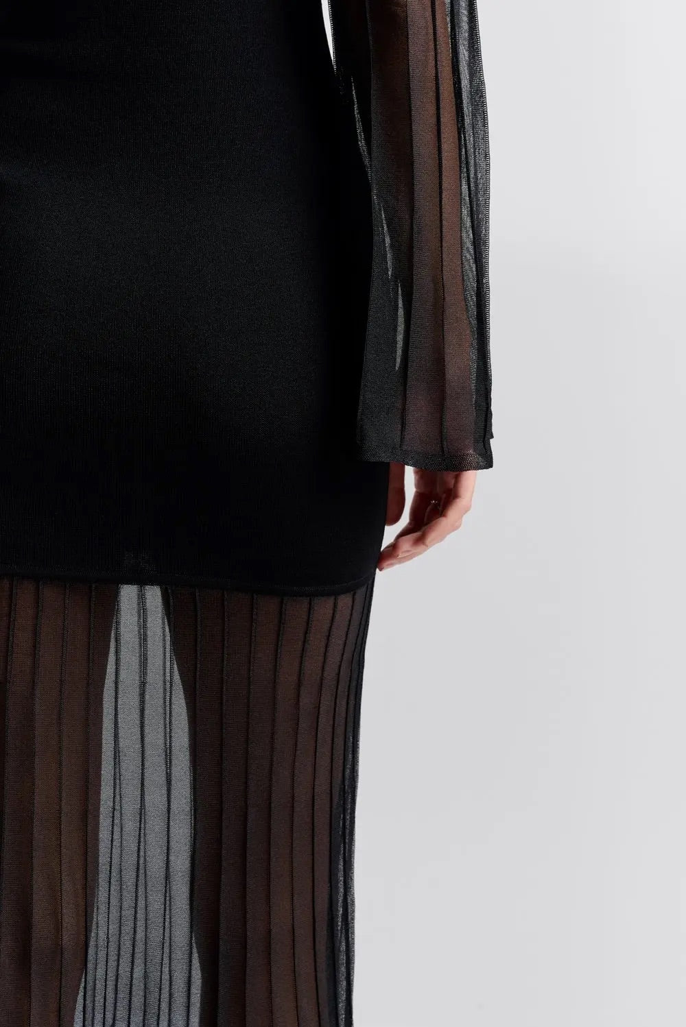 Haisley sheer knitted maxi dress