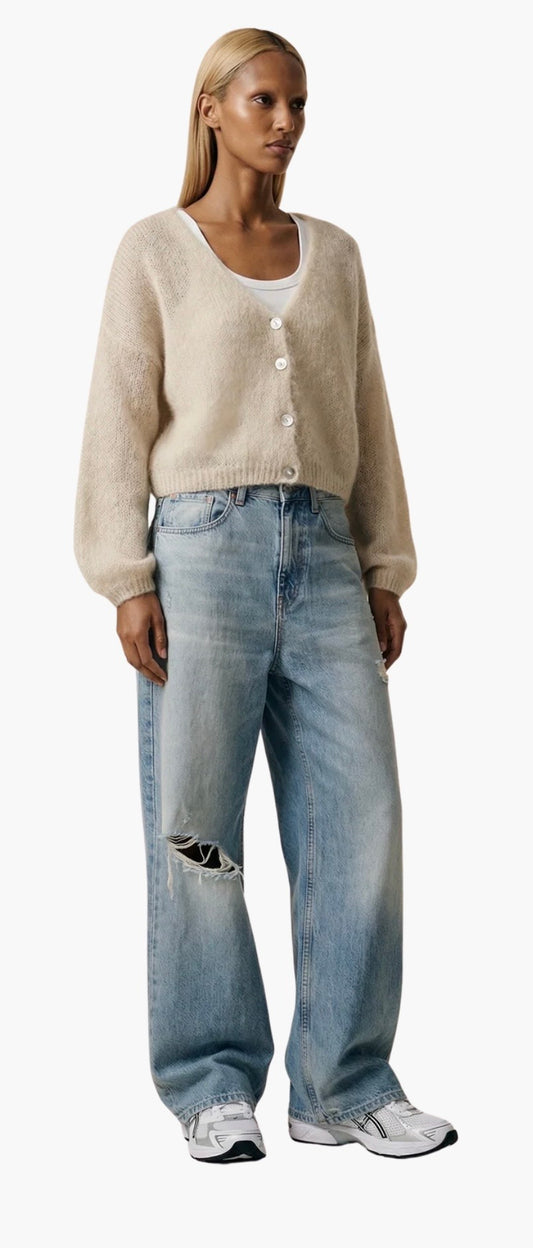 American dreams - Cornelia cropped cardigan beige