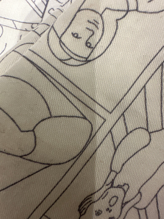 Skjorta gubbmönster vit