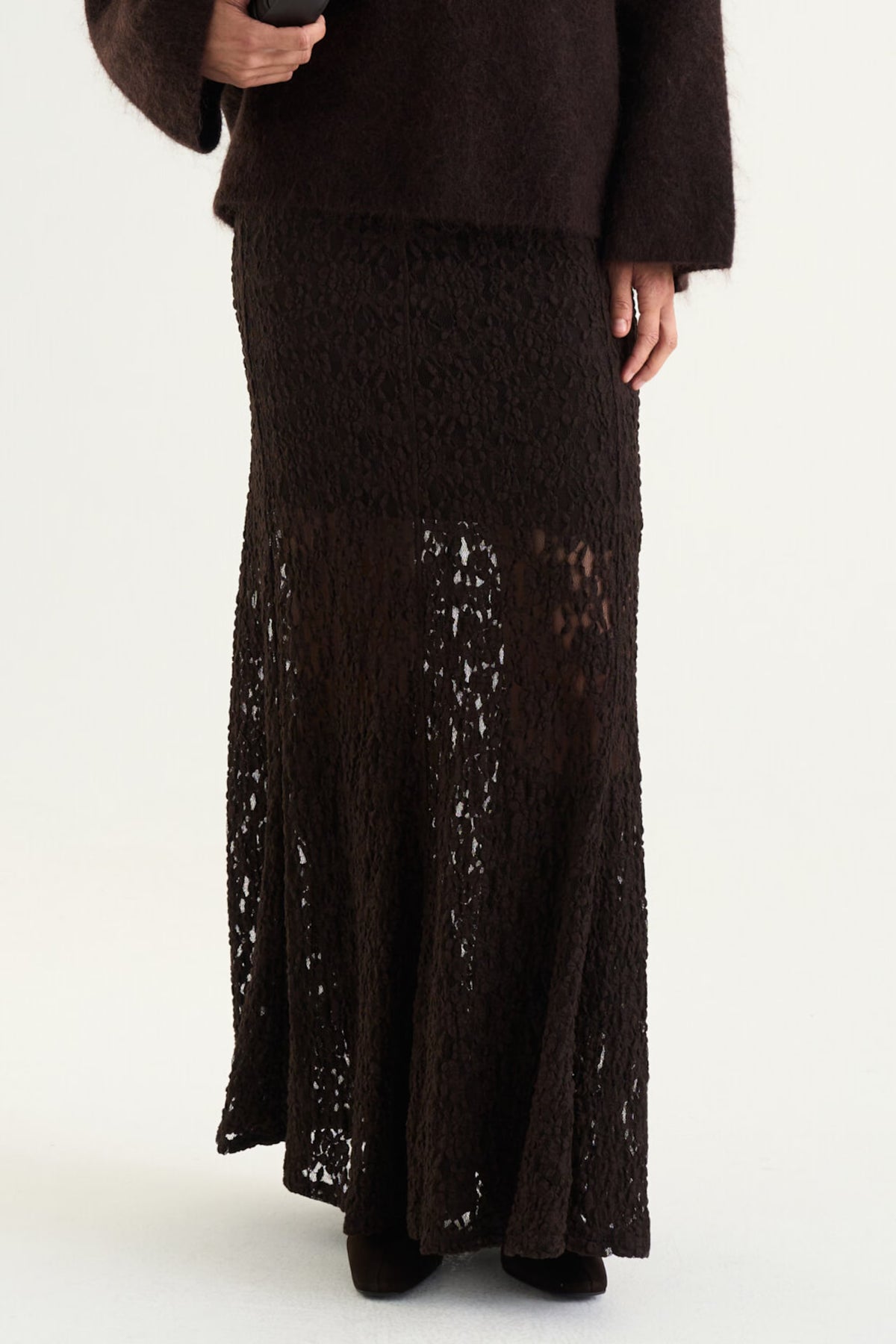 Twist & Tango Akasha Lace Skirt – Mocha Brown