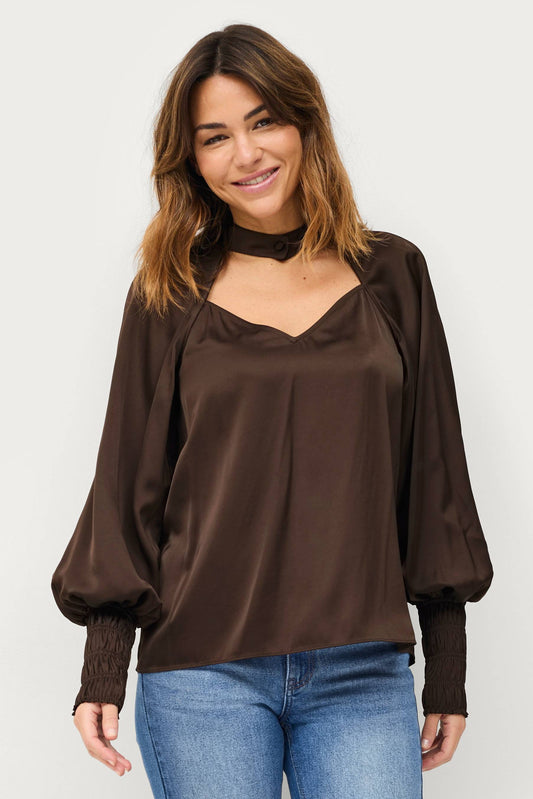 Beverly Blouse Coffee
