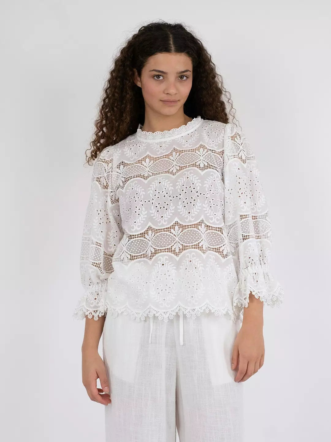 Adela Big Embroidery Blouse