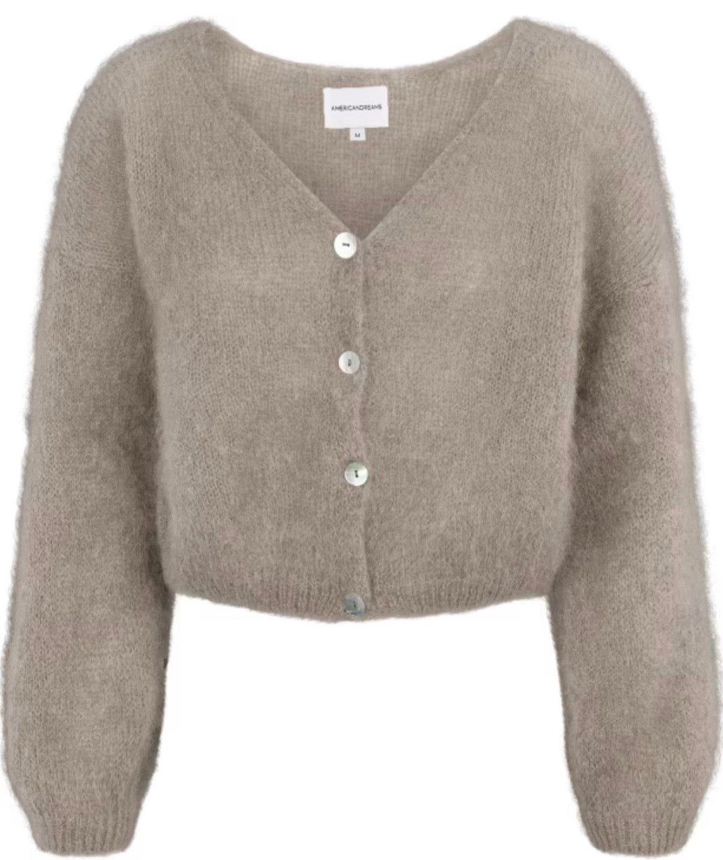 American dreams - Cornelia cropped cardigan light taupe