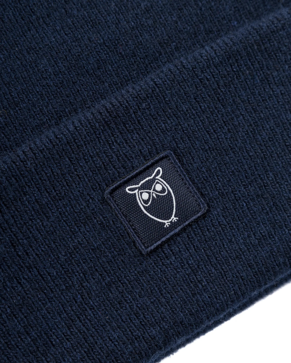 Knowledge Cotton Apparel – Double Layer Wool Beanie – Total Eclipse