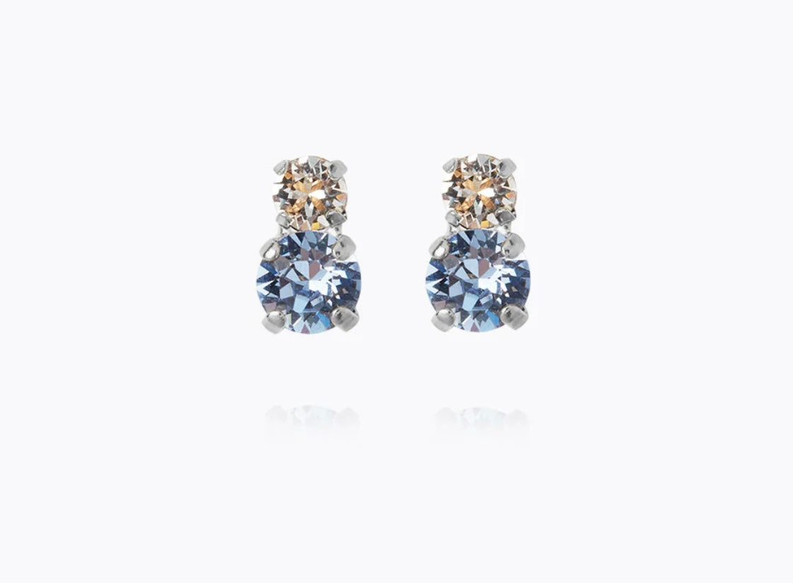 Leah stud blue /combo / Silver