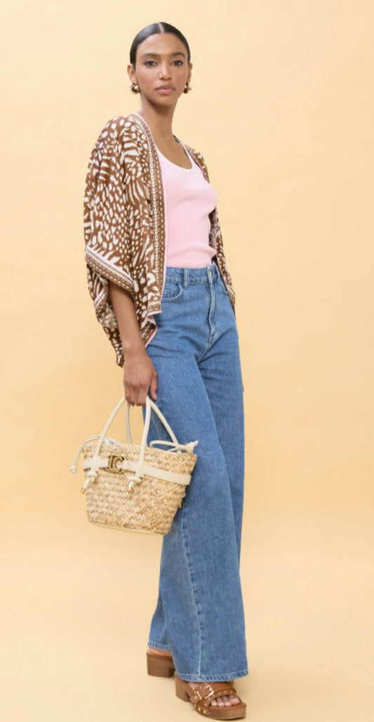 Spotted print kimono