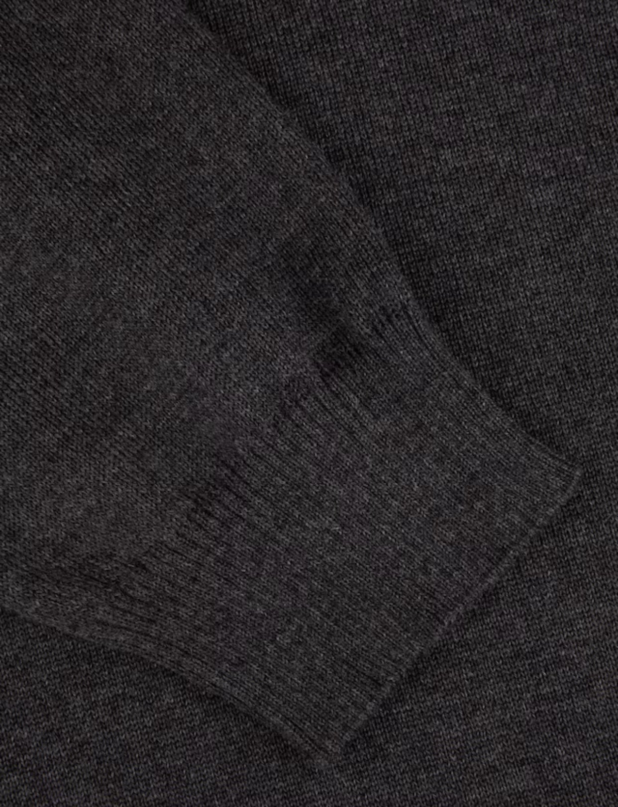 Merinoulltröja half zip Dark Grey